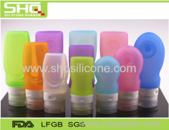 Portable mini silicone travel bottle set