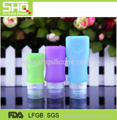 Portable mini silicone travel bottle set