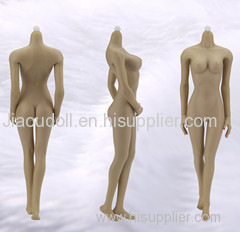 1/6 super flexible Figure Toys with black skin middle breast