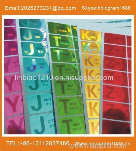 High quality hologram sticker labels printing