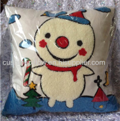 Towel embroidery / Chain stitch embroidery decorative throw pillow case / cushion pillow cover