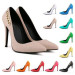 Fashion pointed toe chian high heel dress shoes