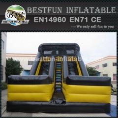 Black commercial inflatable dry slides