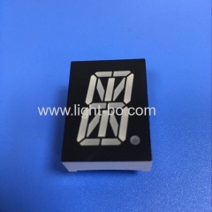 Yellow Green Single Digit Common Cathode 0.8inch 16 Segment Alphanumeric LED Display For Elevator Indicator