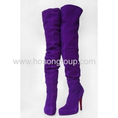 New fashion PU suede high heel party boots