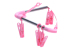 Betterall High End Durable Socks Usage Pink Plastic Hanger Clips