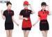 Red And Black Color Restaurant Shirts Uniforms For Waitresses