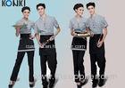 Trendy Restaurant Uniforms For Restaurant Staff / V Neck Shirt And Pants