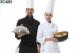 Men Polyester Fabric Kitchen Staff Uniform Chef Working With Hat