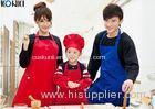Professional Red Color Custom Kitchen Aprons Cotton Durable Logo Printed