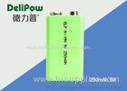 1.0V~9V NIMH Industrial Rechargeable Battery 250mAh With 3 Years Cycle Life