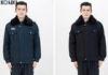 Fur Collar Jacket Security Guard Uniform Winter With Two Pockets