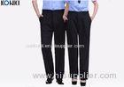 Polyester Cotton Womens / Mens Black Pants For Security Guard Clothing