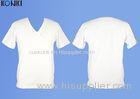 Cotton Plain White T Shirt V Neck T Shirt Printing For Man and Women