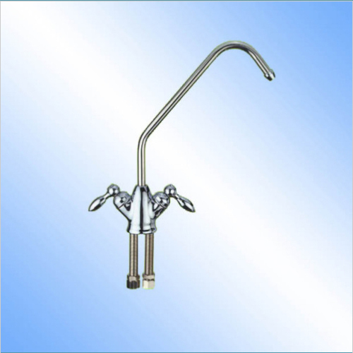 Two Dent Sharp Handle Gooseneck Faucet