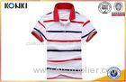 Personalised Custom Blue And White Striped Polo Shirts For Man
