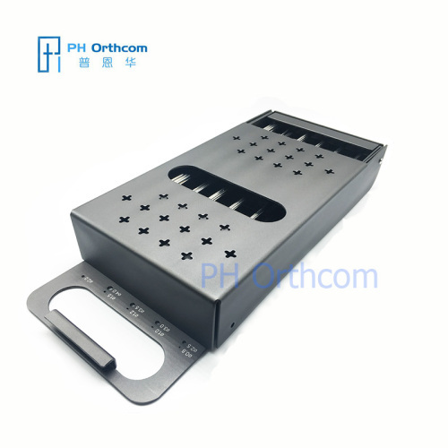contenedores de alambre Kirschner intramedulares pasadores caja estéril instrumentos ortopédicos