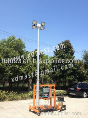 Built-in cable pneumatic telescopic mast lamp pole