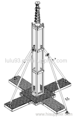 detachable base plate mobile communications tower