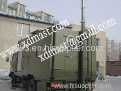 vehicle mounted telescoping antenna masts and mobile antenna tower mast