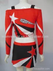 Two-piece dress Cheeleading uniforms One set costume cheerleader