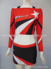 Two-piece dress Cheeleading uniforms One set costume cheerleader