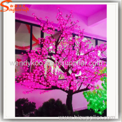 artifcial pink flower silk-cloth cherry blossom tree plastic led blossom tree light