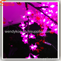 artifcial pink flower silk-cloth cherry blossom tree plastic led blossom tree light
