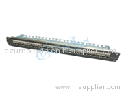 FTP Cat.6A Modular Patch Panel 24Port With Back Bar
