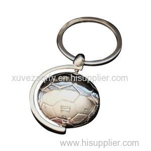 Promotional 3D Football Rotatable Metal Keychain