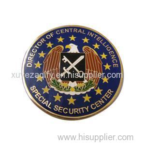 Gold Special Security Center Hard Enamel Lapel Pins