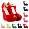 New style wedge heel buckle sandals