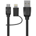 Vention 2 in 1 Micro USB Cable Sync Data Charger Cable For iPhone 5 6 6s Plus For Samsung Galaxy Android Phone