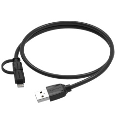 2 in 1 Micro USB Cable Sync Data Charger Cable For iPhone 5 6 6s Plus For Samsung Galaxy Android Phone