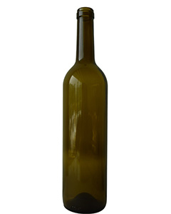 750ML Antique Green Bordeaux Glass Wine Bottle with Cork