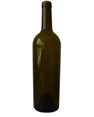 750ML Antique Green Bordeaux /Conical Glass Wine Bottle with Cork