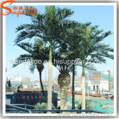 Large outdoor artificial Roystonea regia palm trees