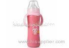 Drop Resistance Red Stainless Steel Water Bottle For Kids 180ml / 240ml Wide Mouth