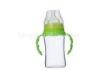 Transparent Wide Neck Glass Baby Bottles With Handle High Borosilicate 180ML