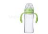 BPA Free Wide Mouth Glass Baby Bottles With Double Colors Handle SGS Certified