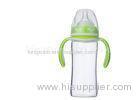 BPA Free Wide Mouth Glass Baby Bottles With Double Colors Handle SGS Certified