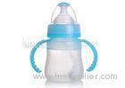 Flowers Design Silicone Baby Bottle With Food Grade Soft Nipple 5 Oz Wide Neck