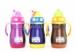 Wide Neck Stainless Steel Straw Sippy CupKids Stainless Steel Water Bottle Pink / Blue