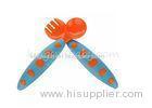 Colorful Plastic Toddler Spoon And Fork Set Food Grade Durable / Washable CJ - 99