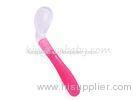 Food Grade Silicone Baby Feeding Spoon Durable With Curved Handle