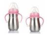 Wide Neck Thermal Stainless Steel Baby Nursing Bottle 240ml In Arc Shape