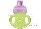 Funny Double Covers Silicone Baby Teether Food Grade with Baby Bottle Shape