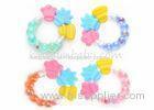 Funny Rattle Silicone Baby Teether Toy Colorful Ring Shape For Baby Biting