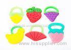 Silicone Baby Teether Rattles Toys Lovely Fruit Shape With Baby Banana Grape
