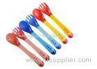 Temperature Color Changingbest Baby Spoons For Feeding TPR Material Head Free Sample